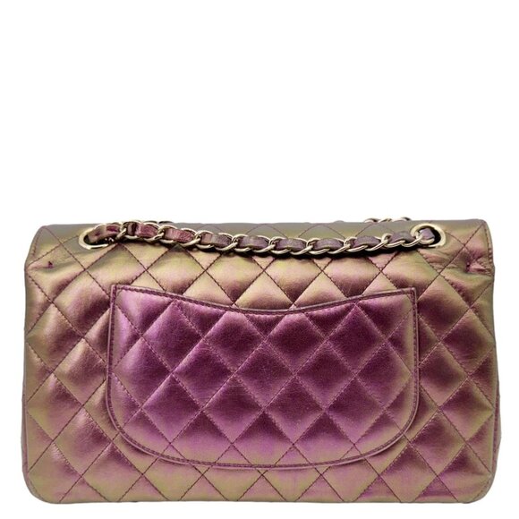 Chanel  Classic Double Flap Medium Quilted Iridescent Leather Shoulder Bag - Picture 3 of 14